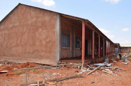 A new classroom construction in Galmudug State, Somalia